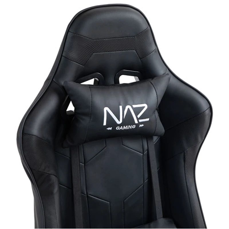 Fauteuil de jeu ergonomique à dossier haut en similicuir Gladius de Naz - Noir