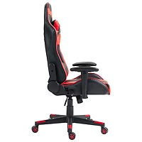 Fauteuil de jeu ergonomique à dossier haut en similicuir Gladius de Naz - Rouge