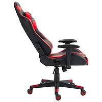 Fauteuil de jeu ergonomique à dossier haut en similicuir Gladius de Naz - Rouge