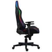 Fauteuil de jeu ergonomique à dossier haut en similicuir Excalibur de Naz avec DEL RVB - Noir