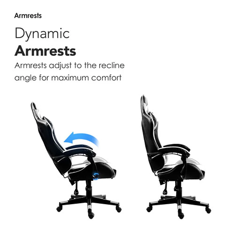 Fauteuil de jeu ergonomique à dossier haut en similicuir Tachi de Naz