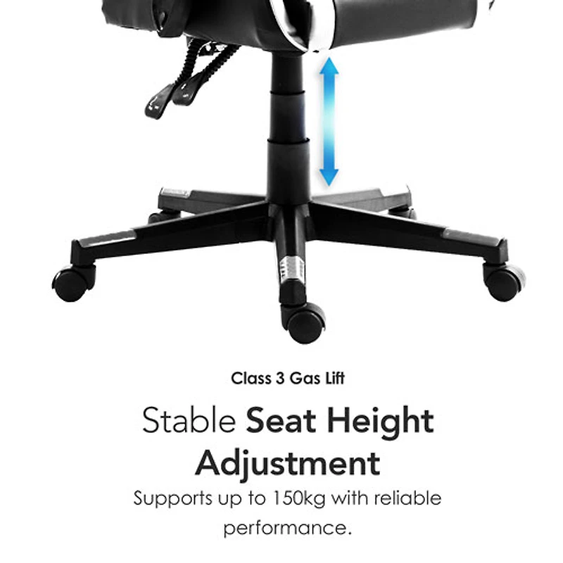 Fauteuil de jeu ergonomique à dossier haut en similicuir Tachi de Naz