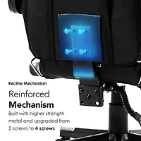 Fauteuil de jeu ergonomique à dossier haut en similicuir Tachi de Naz