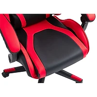 Fauteuil de jeu ergonomique à dossier haut en similicuir Tachi de Naz - Rouge