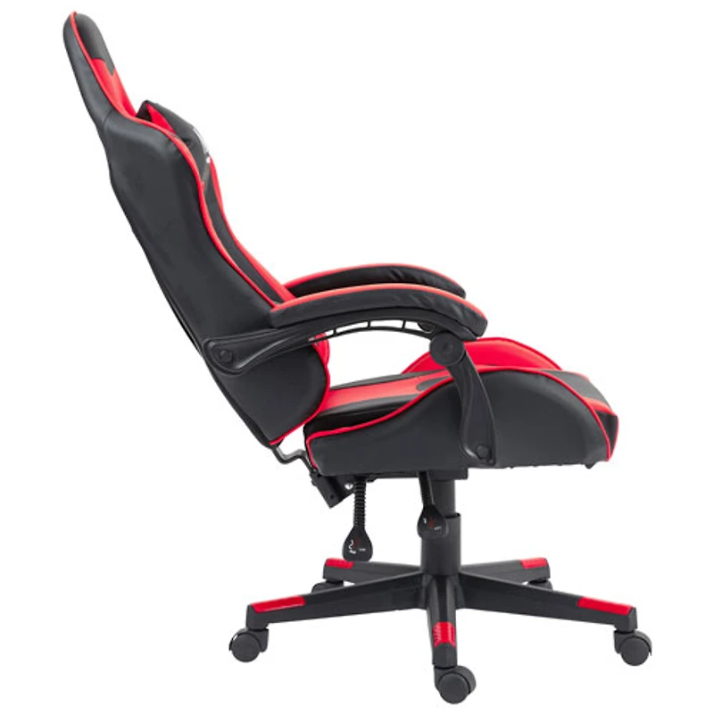 Fauteuil de jeu ergonomique à dossier haut en similicuir Tachi de Naz - Rouge