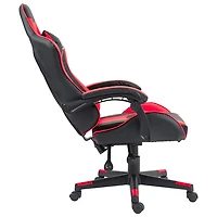 Fauteuil de jeu ergonomique à dossier haut en similicuir Tachi de Naz - Rouge