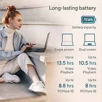 Portable tactile DELO 14 po Zenbook DUO d'ASUS - Gris (Core Ultra 7 EVO d'Intel/SSD 1 To/RAM 16 Go) - Anglais