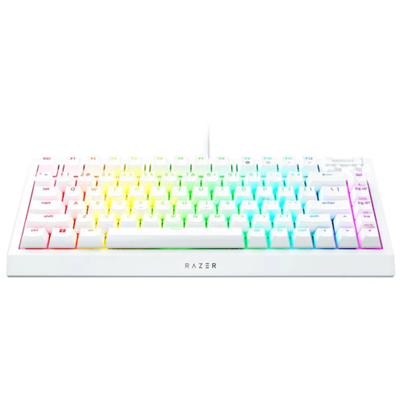 Razer BlackWidow V4 Ergonomic 75% Gaming Keyboard - White