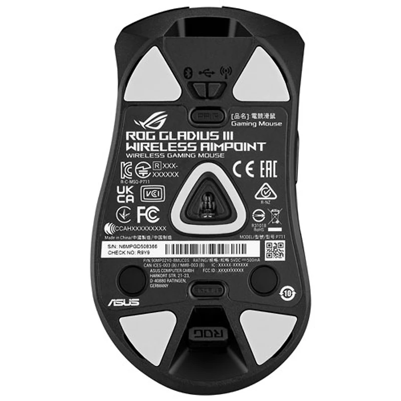 ASUS ROG Gladius III Wl Aimpoint 36000 DPI Wireless Optical Gaming Mouse - Black