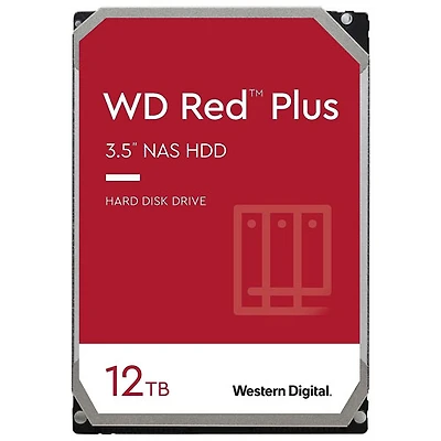 WD Red Plus 12TB 3.5" 7200RPM SATA Internal NAS Hard Drive (WD120EFBX)