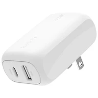 Belkin Dual Port 42W USB-A / USB-C Wall Charger - White