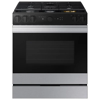 Cuisinière gaz encastrable 5 brûleurs convection véritable 6 pi³ 30 po BESPOKE de Samsung (NSG6DG8500SRAA) - Acier inoxydable