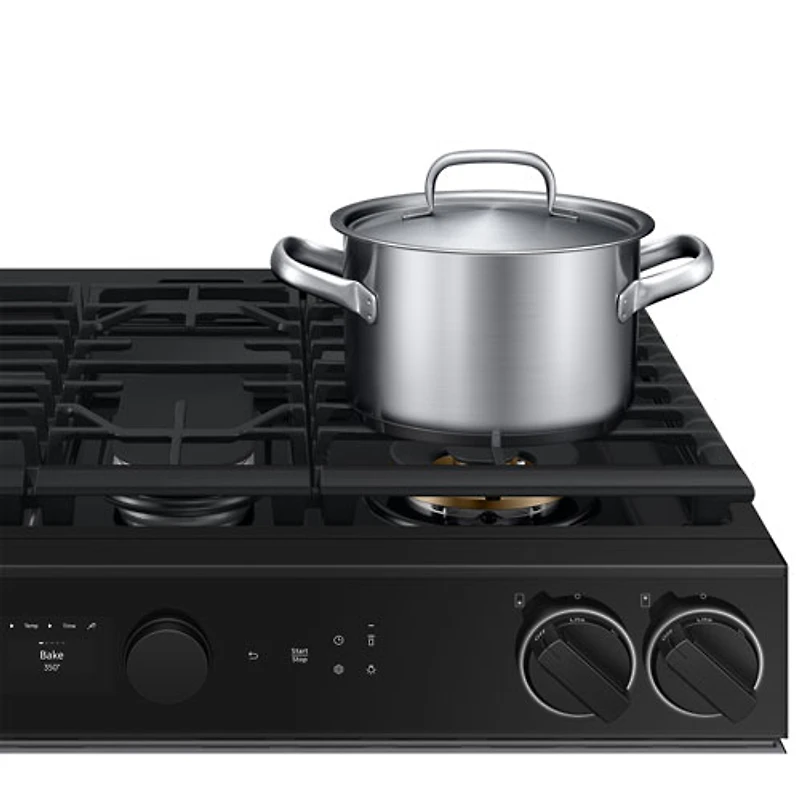 Cuisinière gaz encastrable 5 brûleurs convection véritable 6 pi³ 30 po BESPOKE de Samsung (NSG6DG8700SRAA) - Acier inoxydable
