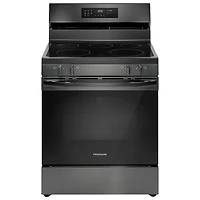 Cuisinière électrique à convection à ventilateur et friture à air chaud 5 éléments 5,3 pi³ 30 po de Frigidaire (FCRE308CAD) - Inox noir