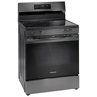 Cuisinière électrique à convection à ventilateur et friture à air chaud 5 éléments 5,3 pi³ 30 po de Frigidaire (FCRE308CAD) - Inox noir