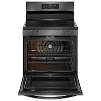 Cuisinière électrique à convection à ventilateur et friture à air chaud 5 éléments 5,3 pi³ 30 po de Frigidaire (FCRE308CAD) - Inox noir