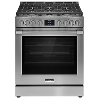 Frigidaire Pro 30" 6.0 Cu. Ft. True Convection 6-Burner Gas Air Fry Range (PCFG3080AF) - Stainless