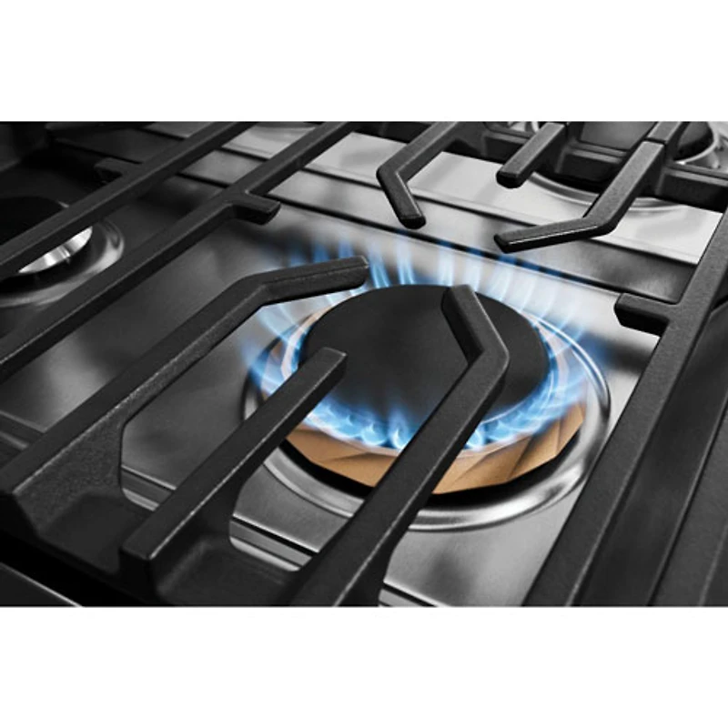 Cuisinière gaz de 36 po avec 6 brûleurs, convection véritable, friture à l'air chaud, four de 4,6 pi³ Pro de Frigidaire (GCFG3661AF) - Inox