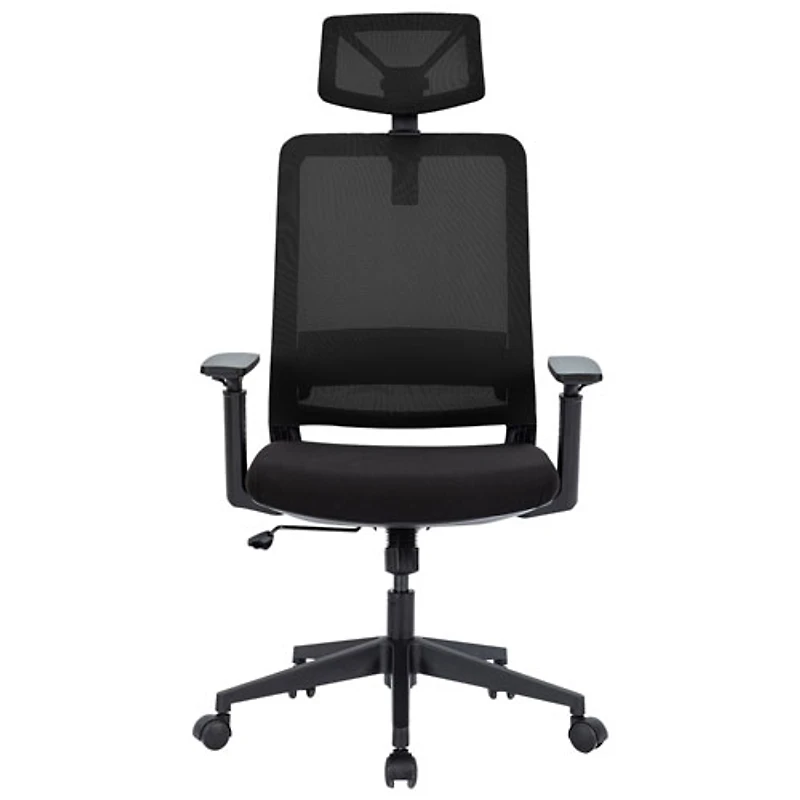 Fauteuil de bureau en filet ergonomique avec appuie-tête Expert de Naz - Noir