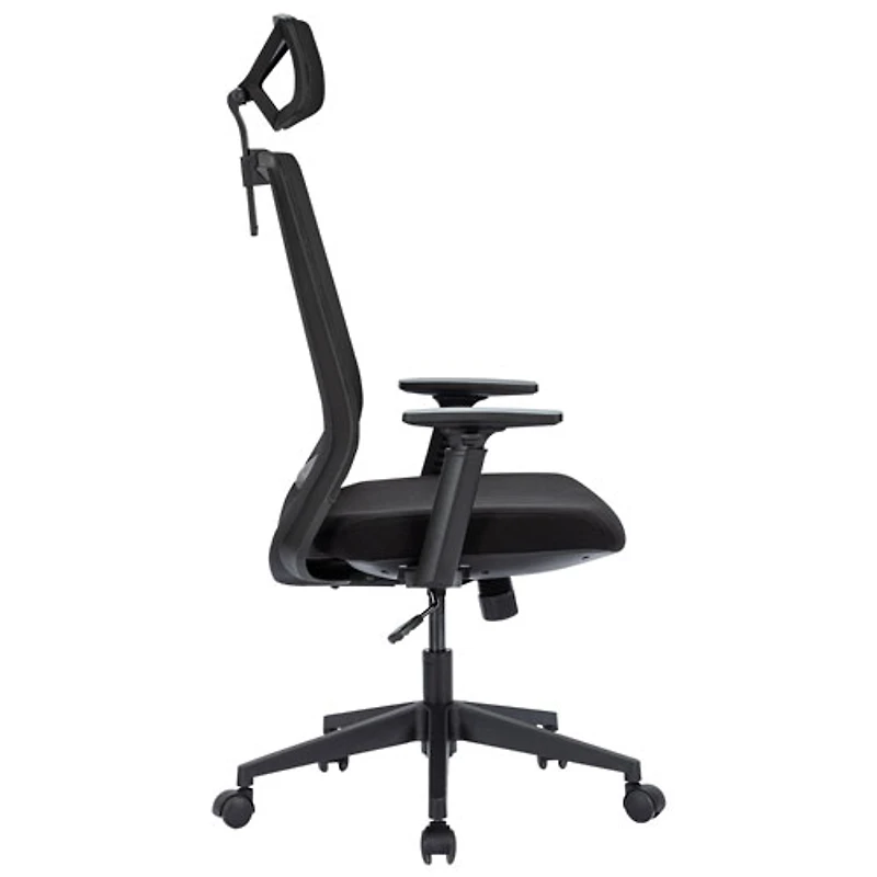 Fauteuil de bureau en filet ergonomique avec appuie-tête Expert de Naz - Noir