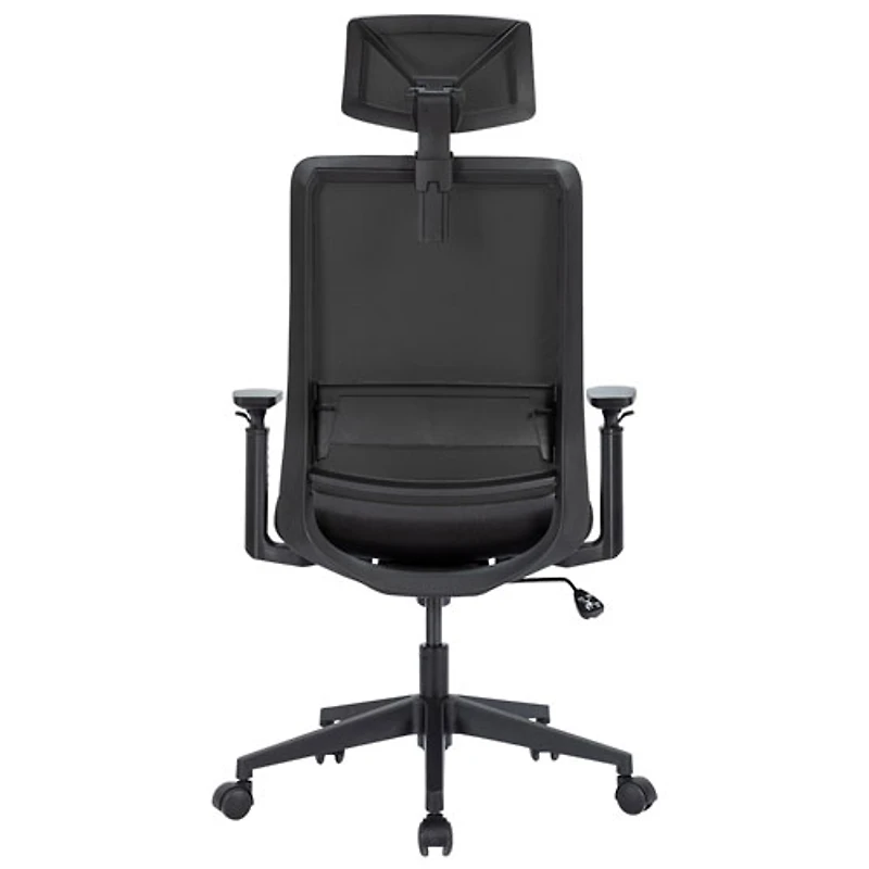 Fauteuil de bureau en filet ergonomique avec appuie-tête Expert de Naz - Noir