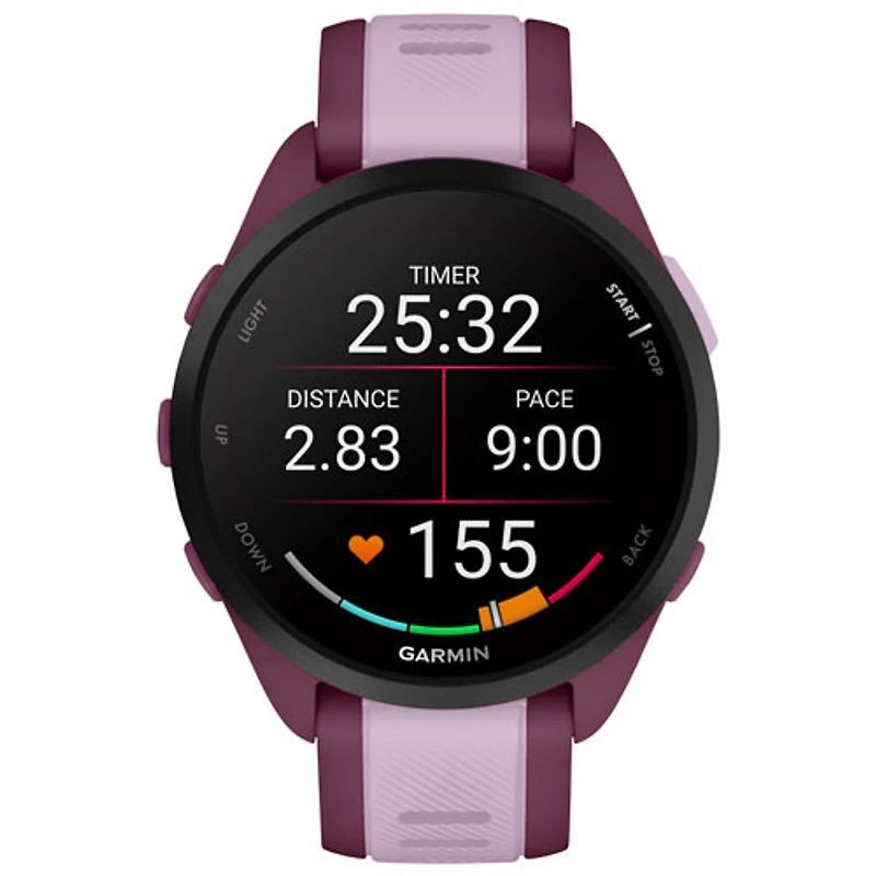 Garmin Forerunner 165 Music 45mm Bluetooth Running Smartwatch - Medium / Large