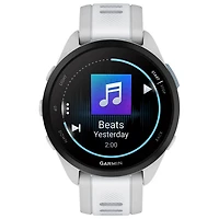 Montre intelligente Bluetooth de 45 mm Forerunner 165 Music de Garmin pour la course - Moyen/Grand - Gris brume/Blanc