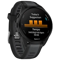 Garmin Forerunner 165 Music 45mm Bluetooth Running Smartwatch - Medium / Large - Black/Slate Grey