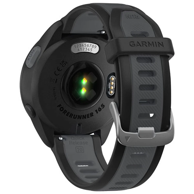 Garmin Forerunner 165 Music 45mm Bluetooth Running Smartwatch - Medium / Large - Black/Slate Grey