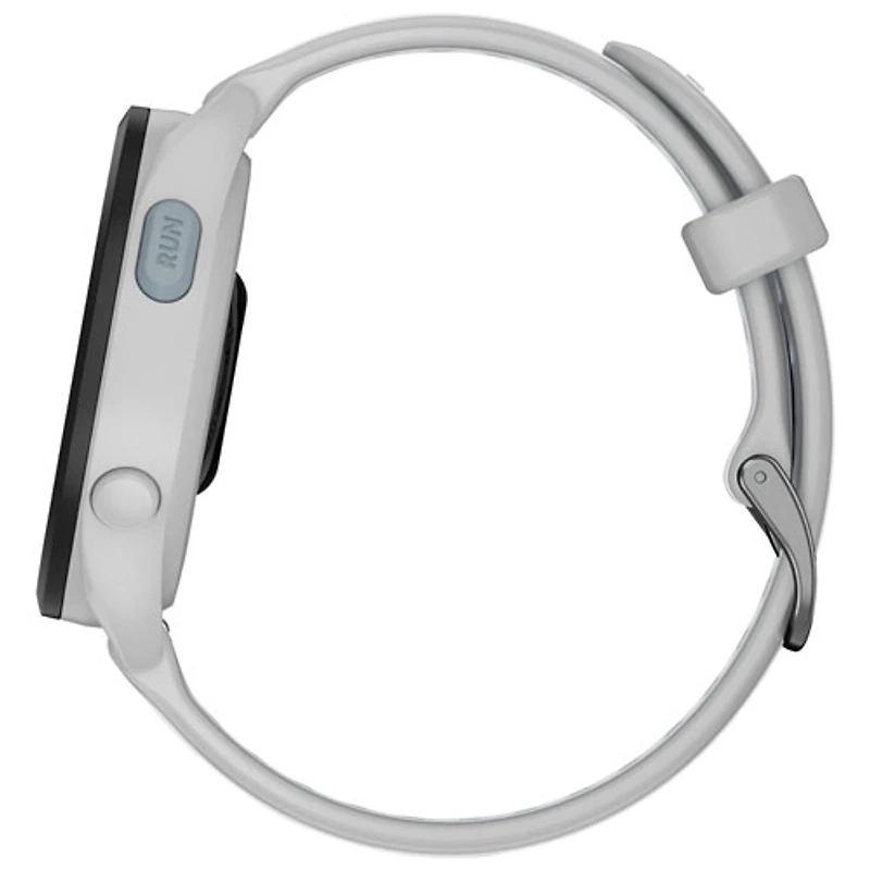 Montre intelligente Bluetooth de 45 mm Forerunner 165 de Garmin pour la course - Moyen/Grand - Gris brume/Blanc