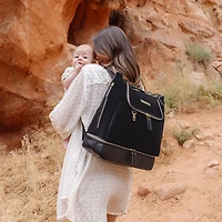 Sac à couches fourre-tout Pivot de Petunia Pickle Bottom - Noir crépuscule