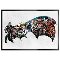 Collage encadré de la cape de Batman de Frameworth (34 x 26 po)