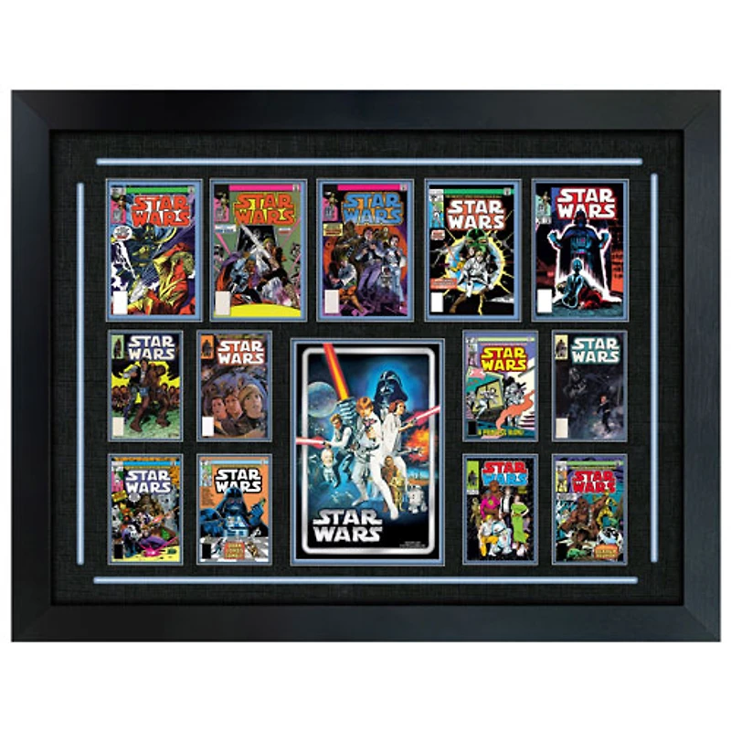Collage encadré de la bande dessinée Star Wars de Frameworth (34 x 26 po)