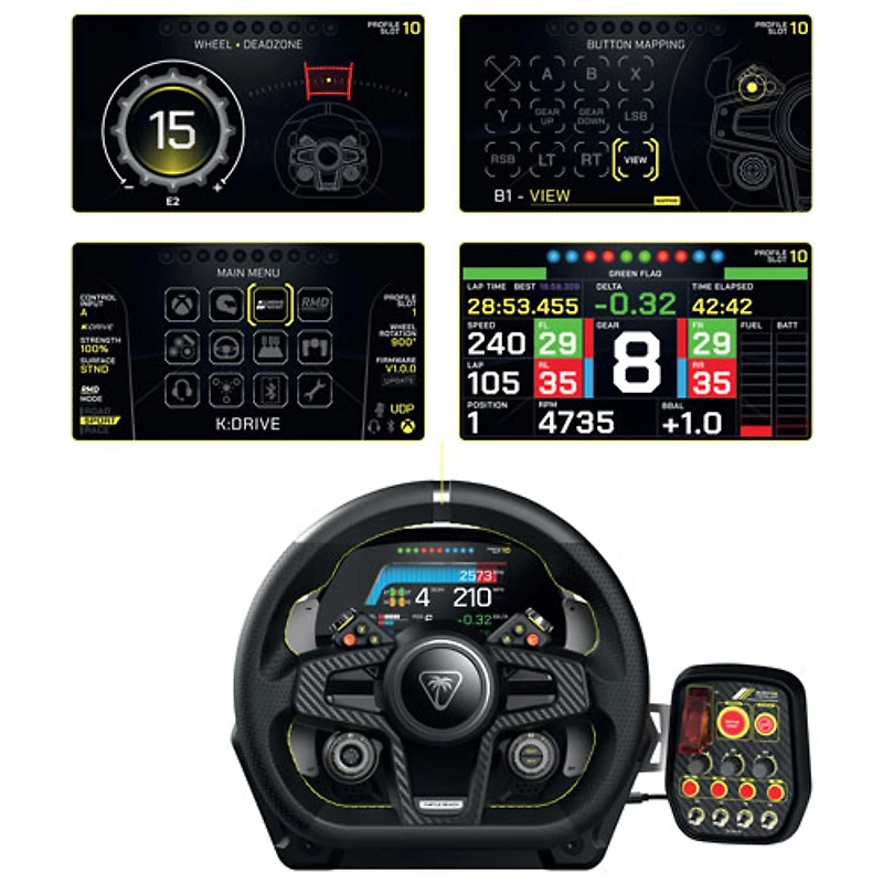 Turtle Beach VelocityOne Racing Wheel & Pedal System for Xbox Series X|S/Xbox One/PC - Black