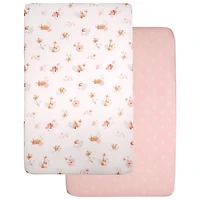 Literie 2 pièces pour chambre de bébé de Nemcor - Lit de bébé miniature - Floral
