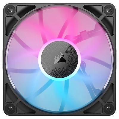 Corsair RX120 RGB 120mm PWM Case Fan - Black (Requires iCUE LINK System Hub)