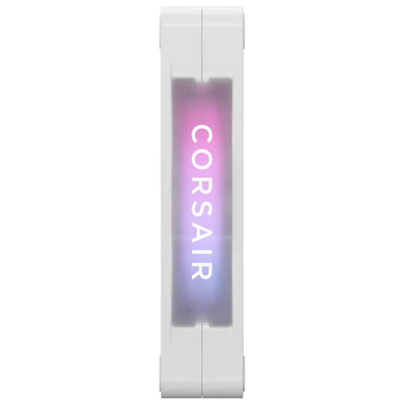 Ventilateurs de boîtier PWM RVB RX120 de 120 mm de Corsair avec concentrateur de système iCUE LINK - Paquet de 3 - Blanc