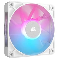Ventilateur de boîtier PWM RX120 RVB de 120 mm de Corsair - Blanc (nécessite le concentrateur de système iCUE LINK)