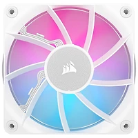 Ventilateur de boîtier PWM RX120 RVB de 120 mm de Corsair - Blanc (nécessite le concentrateur de système iCUE LINK)