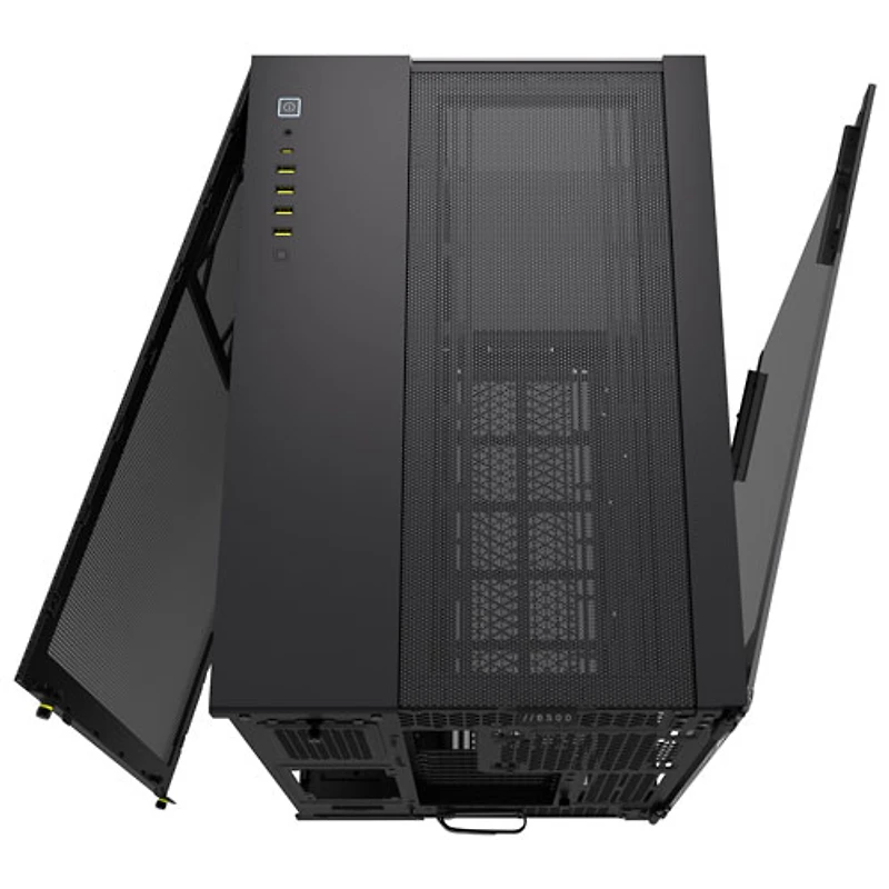 Boîtier d'ordinateur demi-tour à deux chambres ITX/ MATX/ ATX/ EATX 6500X de Corsair - Noir