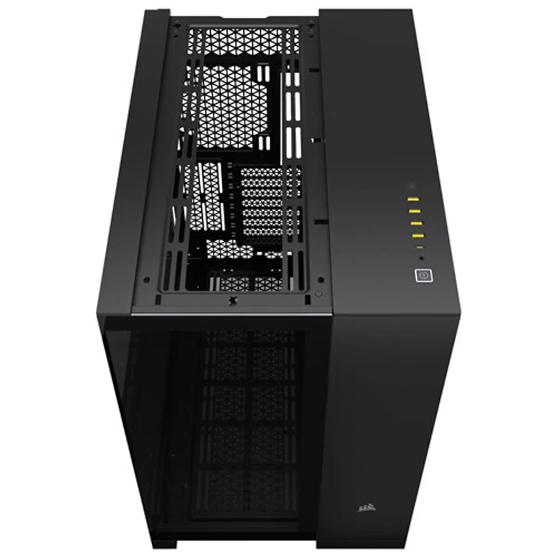Boîtier d'ordinateur demi-tour à deux chambres ITX/ MATX/ ATX/ EATX 6500X de Corsair - Noir