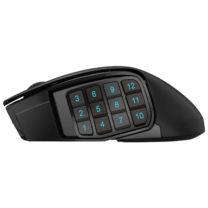 Corsair Scimitar Elite 26000 DPI Wireless Optical MMO Gaming Mouse - Black