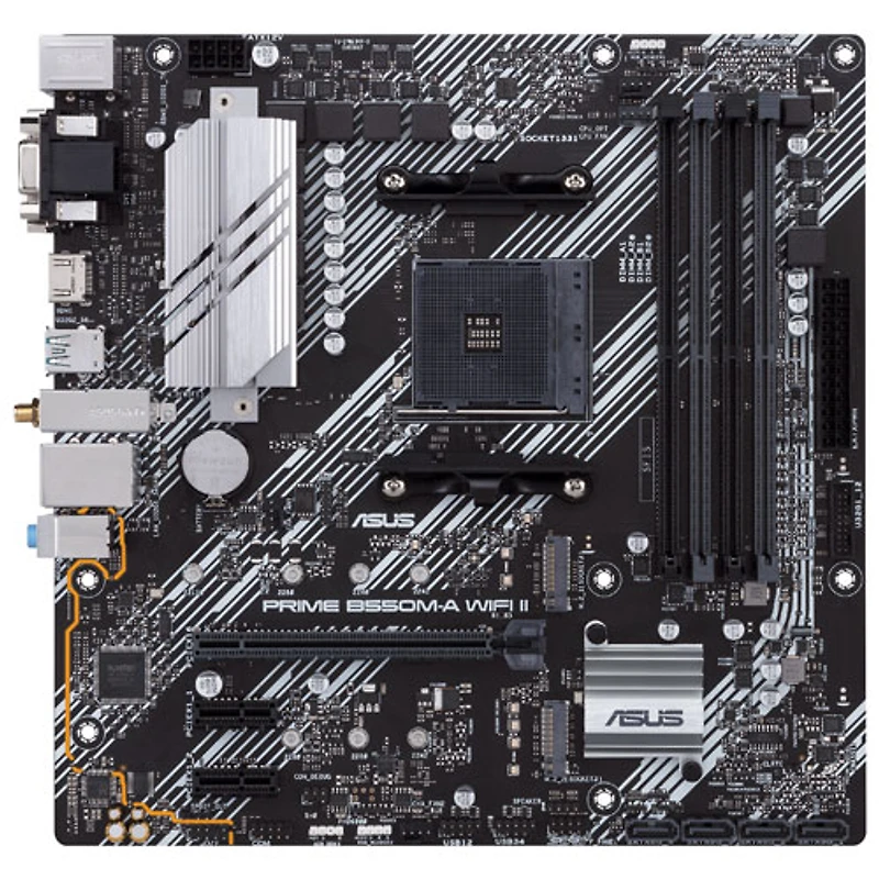Carte mère Prime B550M-A Wi-Fi II Micro-ATX AM4 d'ASUS pour processeurs Ryzen 3000/4000/5000 d'AMD