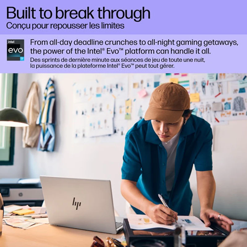 Portable de 14 po Pavilion Plus de HP (Core Ultra 5 d'Intel avec Evo d'Intel/RAM 16 Go/SSD 1 To)