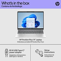 Portable de 14 po Pavilion Plus de HP (Core Ultra 5 d'Intel avec Evo d'Intel/RAM 16 Go/SSD 1 To)