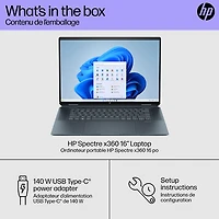 Portable 2-en-1 à écran tactile de 16 po Spectre de HP (Core Ultra 7 avec Evo d'Intel/RAM 16 Go/SSD 1 To/RTX 4050)