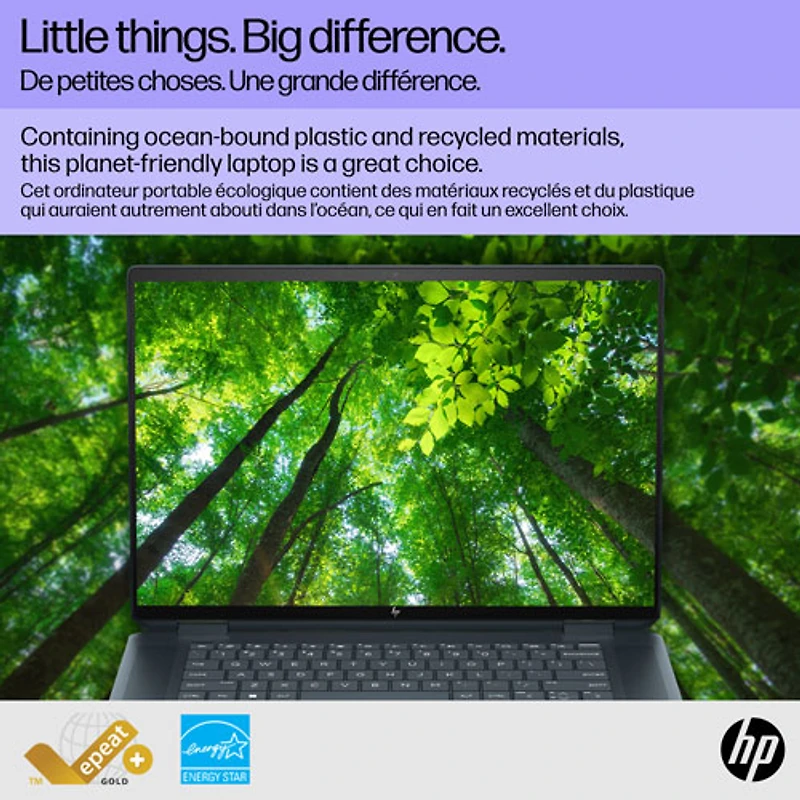 Portable 2-en-1 à écran tactile de 16 po Spectre de HP (Core Ultra 7 avec Evo d'Intel/RAM 16 Go/SSD 1 To/RTX 4050)