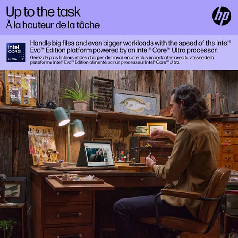 Portable 2-en-1 à écran tactile de 14 po Spectre x360 de HP (Core Ultra 7 avec Evo d'Intel/RAM 32 Go/SSD 2 To)