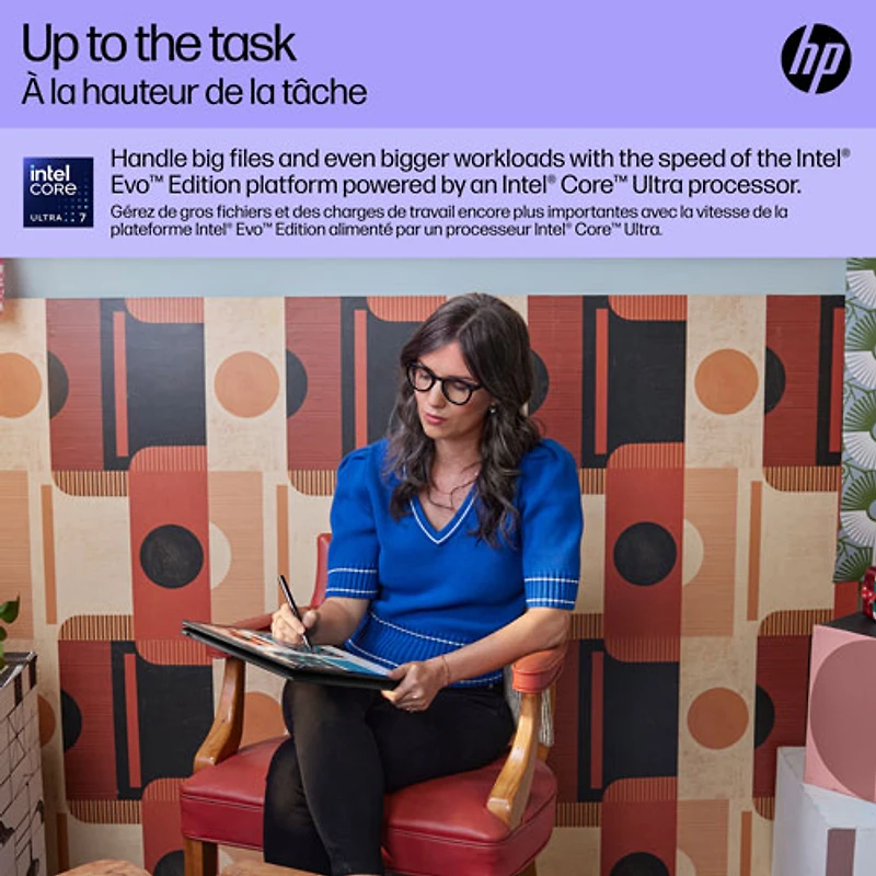 Portable 2-en-1 à écran tactile de 16 po Spectre de HP (Core Ultra 7 avec Evo d'Intel/RAM 32 Go/SSD 1 To/Arc d'Intel)