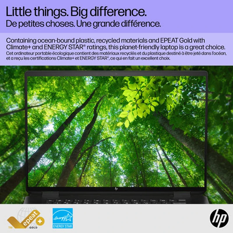 Portable 2-en-1 à écran tactile de 16 po Spectre de HP (Core Ultra 7 avec Evo d'Intel/RAM 32 Go/SSD 1 To/Arc d'Intel)